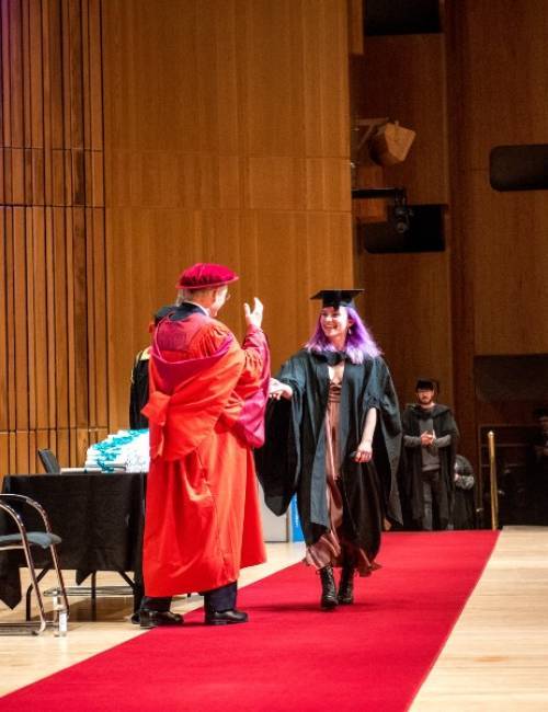 Graduation gowning and photography Winter Ceremony Ravensbourne University London